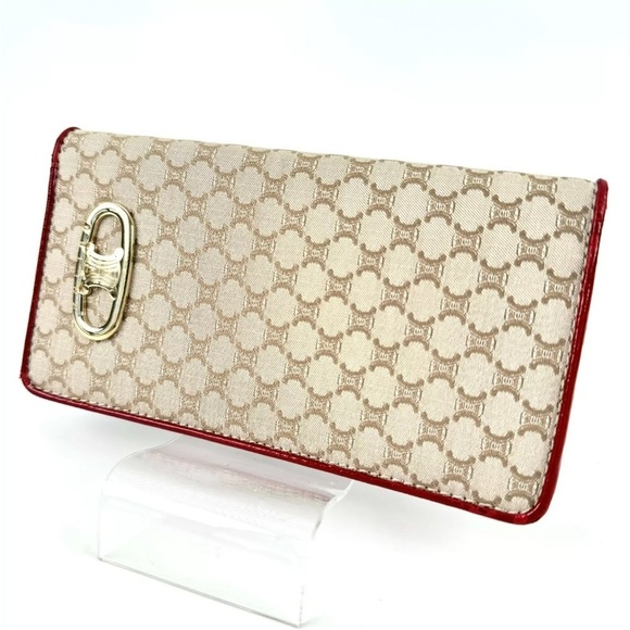 Authentic Celine Macadam Leather Canvas Long Wallet - Picture 3 of 12